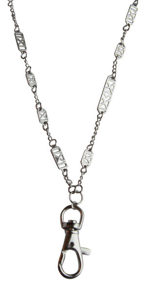 Christina Geometric Fashion Lanyard (silver)