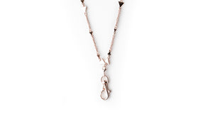 Michelle Women's Fashion Lanyard Triangle Necklace with Swivel Clasp (rose gold)